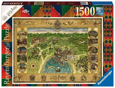 Harry Potter Hogwarts Map 1500pc Adult Puzzles Puzzles Products