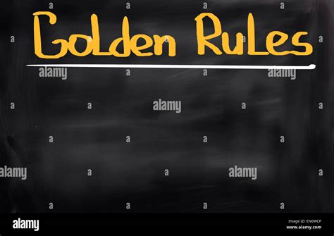 Golden Rules Concept Stock Photo Alamy