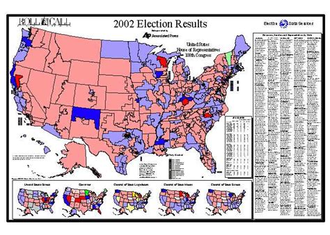 2002 Election Results Poster – Folded – Election Data Services