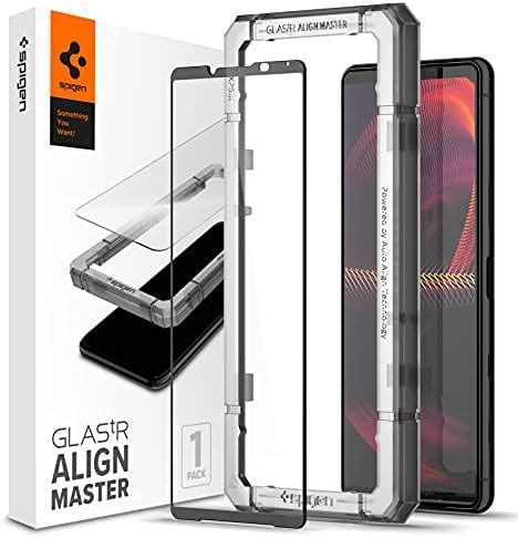 Amazon Spigen AlignMaster 全面保護 ガラスフィルム Sony Xperia 1 III 用 ガイド枠付き ソニー