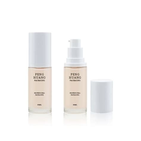 empty refillable glass foundation bottle pump ml custom oz cosmetic