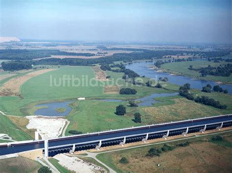 Luftaufnahme Hohenwarthe Ablagerungsfläche an der Kanalbrücke