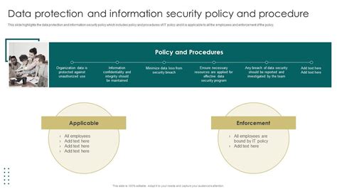 Data Protection And Information Security Policy Company Policies And