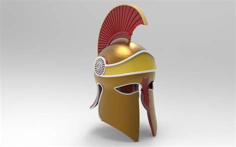 Hoplite Corinthian Helmet - Ancient Greece 3D model 1