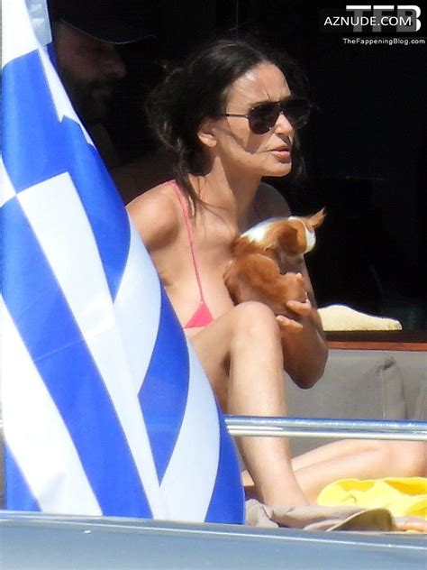 Demi Moore Sexy Seen Flaunting Her Hot Bikini Body At The Beach In Greece AZNude