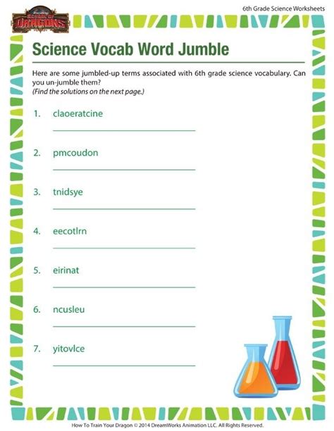 Worksheets For 6th Graders Science Worksheets Master