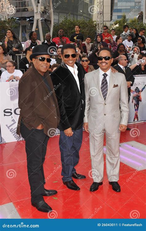 Jackie Jackson Marlon Jackson Tito Jackson Michael Jackson Jacksons Editorial Photo Image Of