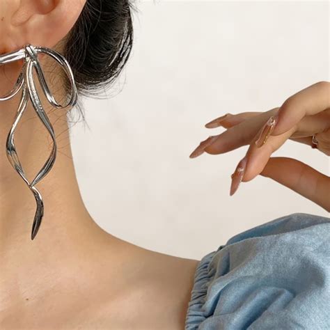 Korean Drop Earrings Etsy