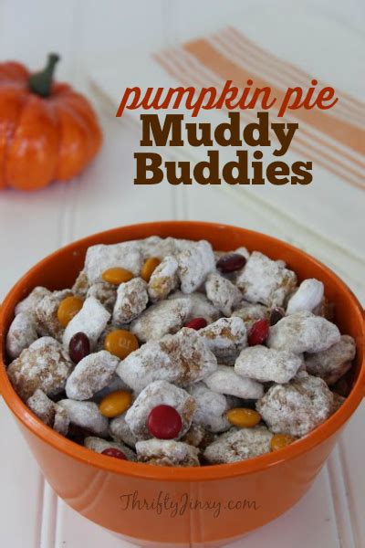 Pumpkin Pie Muddy Buddies Recipe Thrifty Jinxy