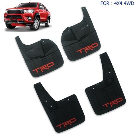 Front And Rear Mud Flap Splash Guard For 2015 2016 Toyota Hilux Revo 4x4