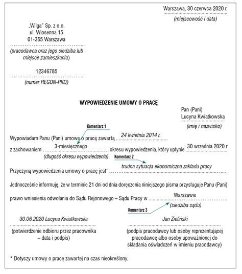 имитация сандвич Пуно Od Kiedy Liczy Się Wypowiedzenie Umowy O Pracę