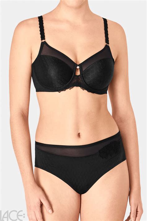 Triumph Azalea Florale Minimizer Beha E G Cup BLACK Lace Lingerie Nl