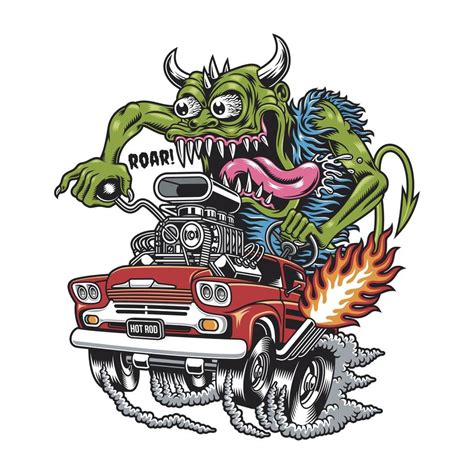 Fondo De Pantalla De Dibujos Animados De Rat Fink Hot Rod