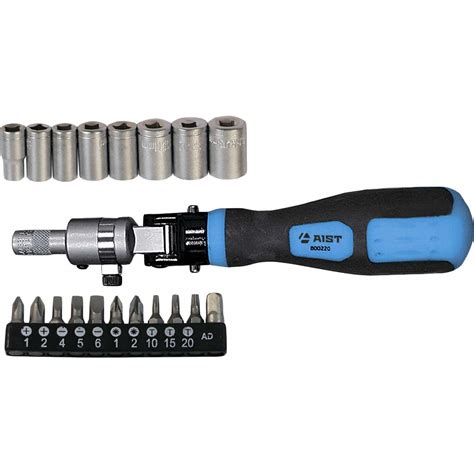 Трещоточная шарнирная отвертка для битов с набором битов и головок AIST ...