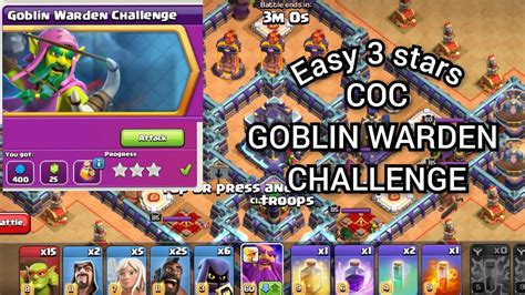 Coc Goblin Warden Challenge Youtube