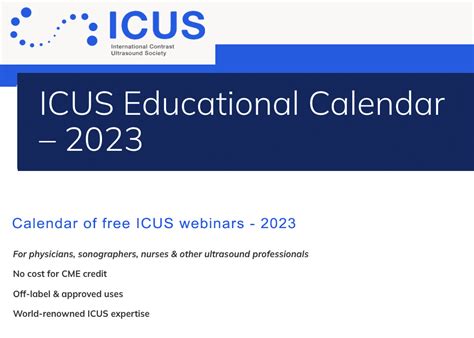 Icus Educational Calendar Wfumb