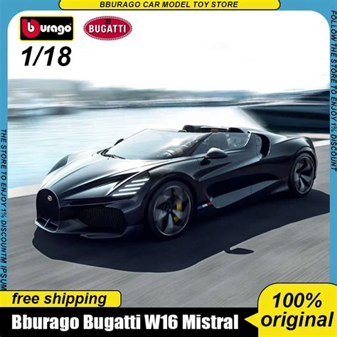 New Product Bburago 1 18 Bugatti W16 Mistral Diecast Model Bugatti