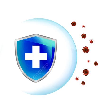 Blue Medical Health Protection Shield Virus Transparent Images