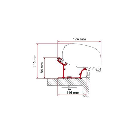 Fiamma F65 F80 Adapter für Adria Caravan ab Bj 2015 500cm