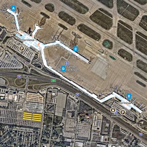 Lambert St Louis Airport Stl Terminal 2 Map