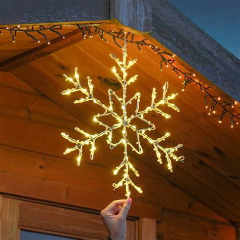 ConnectGo® Outdoor Wire Snowflake Christmas Silhouette, Connectable