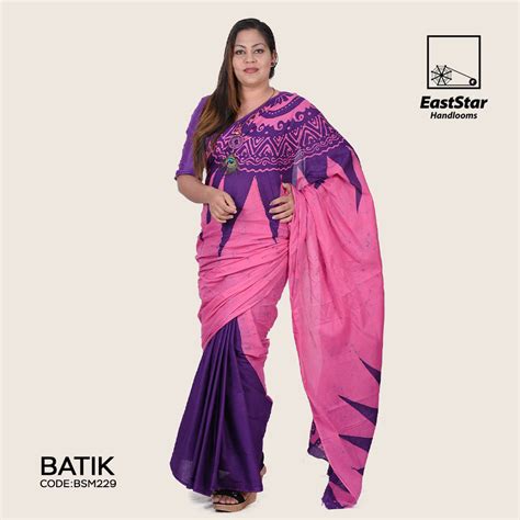 Sri Lankan Batik Saree Bsm229 East Star Handlooms