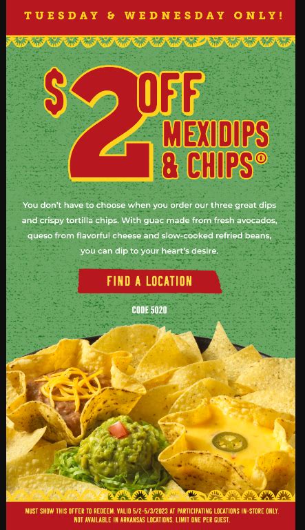 Taco Bueno Coupon Code Off Mexidips Chips Use Code Mus