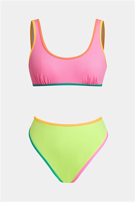 X Jjd Sunlit Bliss Neon Bikini Set