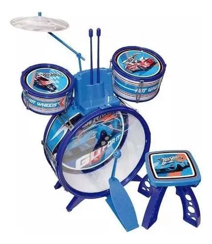 Bateria Infantil Hot Wheels Instrumentos Musicais Frete Gr Tis