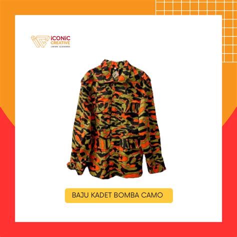 Baju Kadet Bomba Camo Iconic Creative