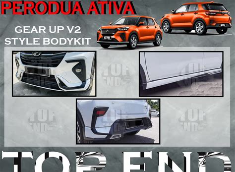 perodua ativa gear   style fullset bodykit gu  ativa oem