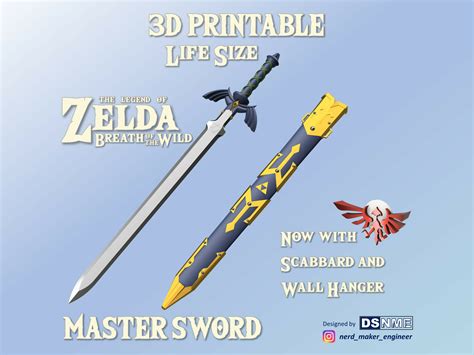 3d File Master Sword From Zelda Breath Of The Wild Life Size 🗡️・model To Download And 3d Print