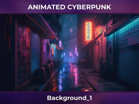 Arrière plan animé Cyberpunk Mega Bundle 5 vidéos animées Etsy France