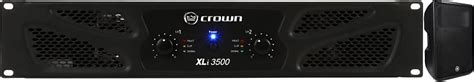 Crown XLi 3500 1350W 2 Channel Power Amplifier Bundle With Reverb