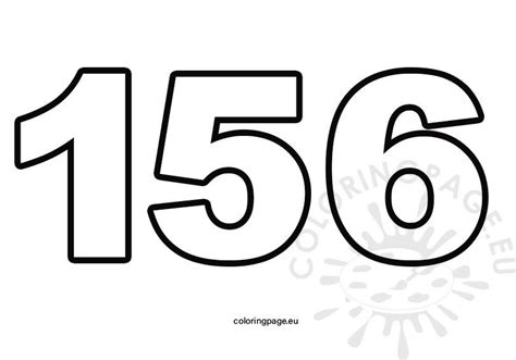 Number 156 | Coloring Page