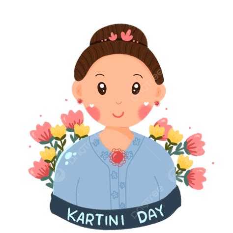 Commemoration Of Indonesian Kartini Day With Flower Background Kartini