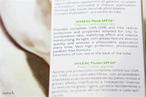 Review | Uriage HYSEAC Fluid SPF50+ | ieyra h