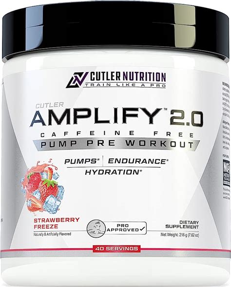 Cutler Nutrition Amplify Caffeine Free Pre Workout For Men