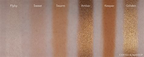 Swatches Urban Decay Naked Honey Palette Coffee Makeup
