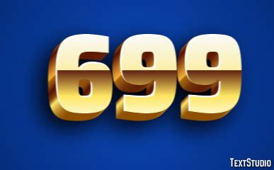 699 Text Effect and Logo Design Number