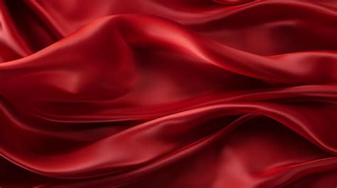 Close Up Of A Crumpled Red Metallic Fabric Background Embracing The