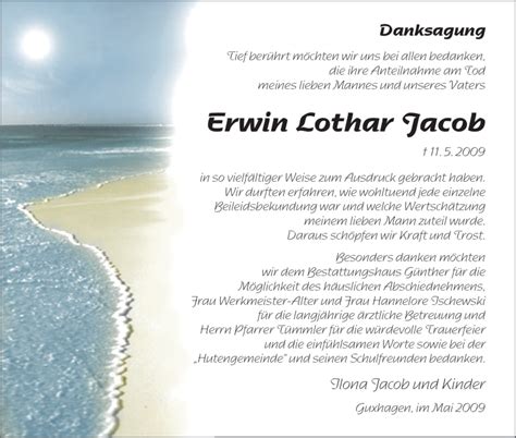 Traueranzeigen Von Erwin Lothar Jacob Trauer HNA De