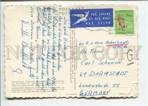 South Africa Colorful Regalia Zulu Semi Nude Woman Germany Corn Stamp Topics Cultures