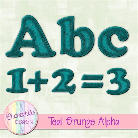 Teal Grunge Alpha Chantahlia Design