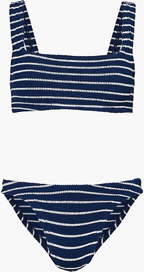 Hunza G Womens Vy White Xandra Sparkle Embellished Bikini Set Shopstyle Two Piece Swimsuits