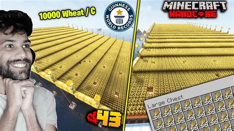 I Build Worlds Biggest Wheat Farm In My Hardcore World Pocket Edition