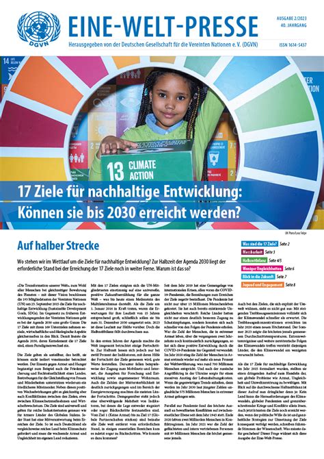 Eine Welt Presse zum Thema 17 Ziele für nachhaltige Entwicklung