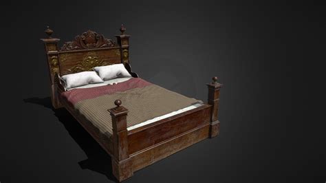 Antique Bed 3d Model By Recpin Recpinstr [ad6888a] Sketchfab