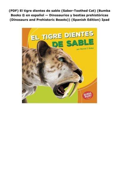 Pdf El Tigre Dientes De Sable Saber Toothed Cat Bumba Books ® En