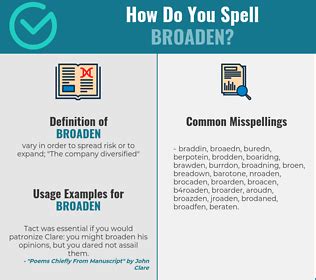 Correct spelling for broaden [Infographic] | Spellchecker.net